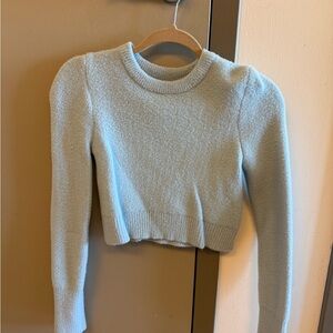 Light Blue Cropped Sweater